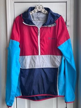 Cotopaxi Teca Half-Zip Windbreaker Colorblock Hooded Pullover Jacket M/L